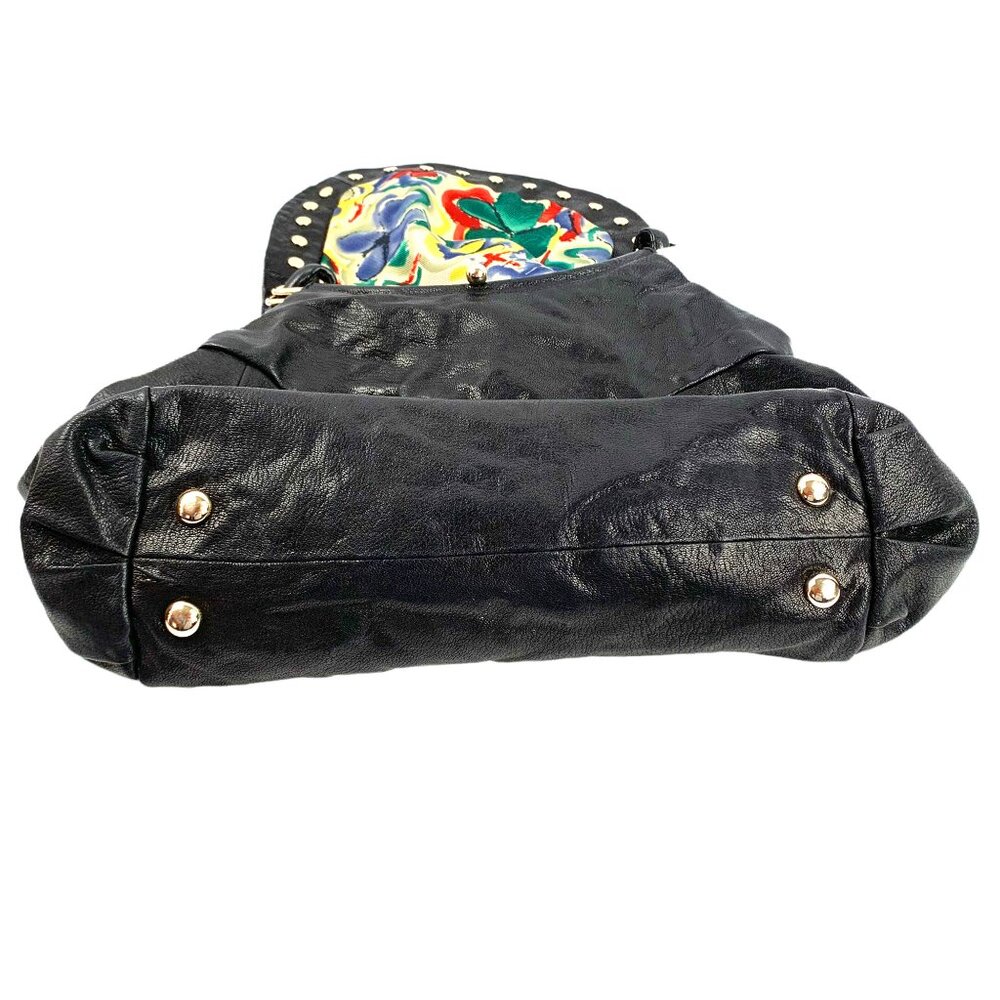 Tre Vero Top Frame Leather Stud Accented Shoulder‎ Bag - Picture 5 of 12